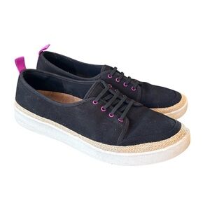 Vionic Jovie Black Slip On‎ Canvas Sneaker Size 9